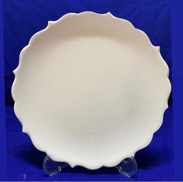 18 CM Rölyefli Tabak Bisküvi - ÇİNİ - 1