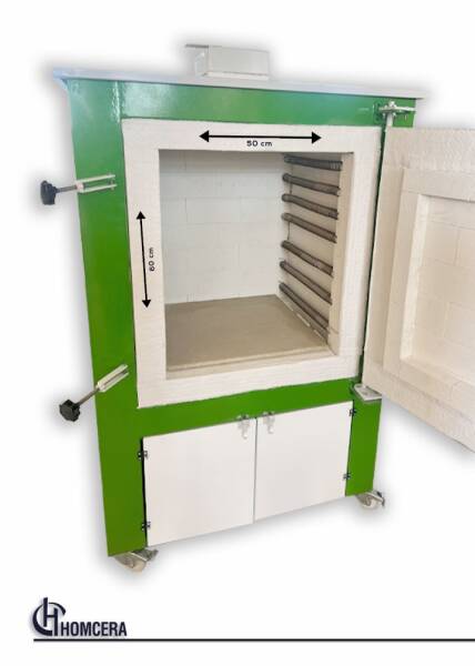 HMC-52 Porselen Tuğlalı Fırın 150 lt. 50*50*60 cm - 1