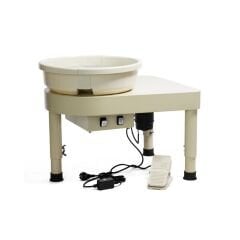 Homcera Çömlekçi Tornası 150 W – 32 cm Turnet Çapı, 300 RPM, Metal Ayak Pedallı Profesyonel Seramik Tornası